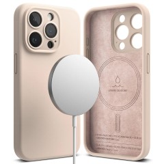 Husa pentru iPhone 15 Pro - Ringke Silicone Magnetic - Stone