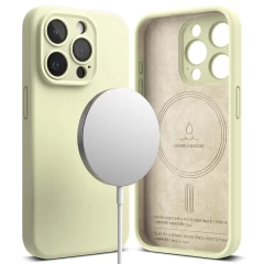 Husa pentru iPhone 15 Pro - Ringke Silicone Magnetic - Stone Verde 