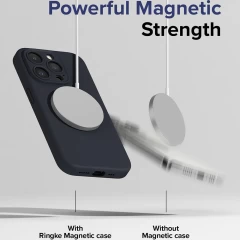 Husa pentru iPhone 15 Pro Max - Ringke Silicone Magnetic - Pink Sand Roz