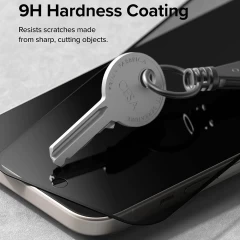 Folie pentru iPhone 15 - Ringke Cover Display Tempered Glass - Privacy Privacy