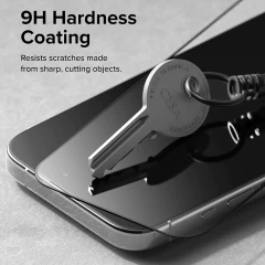 Folie pentru iPhone 15 Pro - Ringke Cover Display Tempered Glass - Black Negru