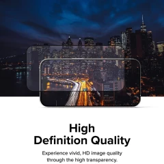 Folie pentru iPhone 15 Pro Max - Ringke Cover Display Tempered Glass - Black Negru