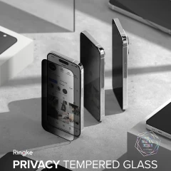 Folie pentru iPhone 15 Pro Max - Ringke Cover Display Tempered Glass - Privacy Privacy