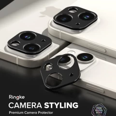 Protectie Camera pentru iPhone 15 / 15 Plus - Ringke Camera Styling - Black Negru