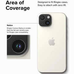 Protectie Camera pentru iPhone 15 / 15 Plus - Ringke Camera Styling - Black Negru
