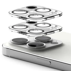 Folie Camera pentru iPhone 15 Pro (set 2) - Ringke Camera Protector Glass - Clear transparenta