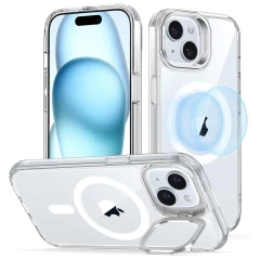 Husa pentru iPhone 15 - ESR Classic Hybrid HaloLock Kickstand - Clear transparenta