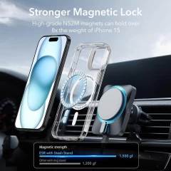 Husa pentru iPhone 15 - ESR Classic Hybrid HaloLock Kickstand - Clear transparenta