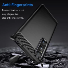 Husa pentru Sony Xperia 1 V - Techsuit Carbon Silicone - Black Negru