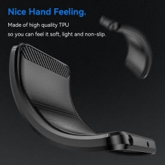 Husa pentru Sony Xperia 10 V - Techsuit Carbon Silicone - Black Negru