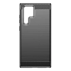 Husa pentru Samsung Galaxy S24 Ultra - Techsuit Carbon Silicone - Black Negru