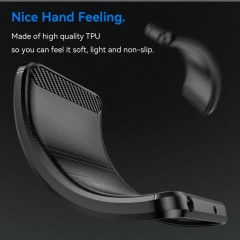 Husa pentru Samsung Galaxy S24 Plus - Techsuit Carbon Silicone - Black Negru