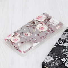 Husa pentru Oppo A17 - Techsuit Marble Series - Bloom of Ruth Gray Gri