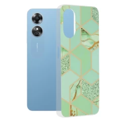 Husa pentru Oppo A17 - Techsuit Marble Series - Green Hex Verde