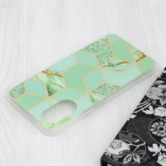 Husa pentru Oppo A17 - Techsuit Marble Series - Green Hex Verde