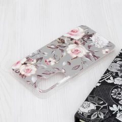 Husa pentru Samsung Galaxy S23 FE - Techsuit Marble Series - Bloom of Ruth Gray Gri