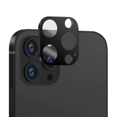 Folie Camera pentru iPhone 12 Pro - Techsuit Full Camera Glass - Black Negru