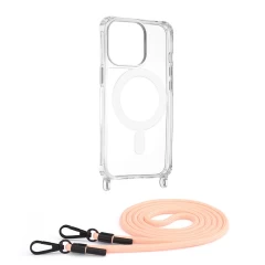 Husa pentru iPhone 13 Pro - Techsuit Acrylic MagSafe Crossbody - Black Roz 