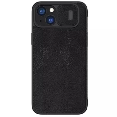 Husa pentru iPhone 15 Plus - Nillkin QIN Leather Case - Black Negru