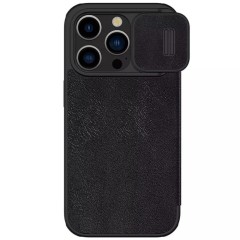 Husa pentru iPhone 15 Pro Max - Nillkin QIN Pro Leather Case - Black