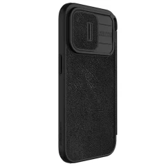 Husa pentru iPhone 15 Pro Max - Nillkin QIN Pro Leather Case - Black Negru