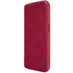Husa pentru iPhone 15 Pro Max - Nillkin QIN Pro Leather Case - Red Rosu