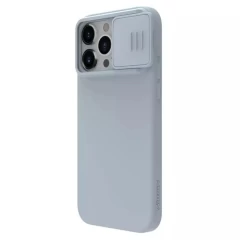 Husa pentru iPhone 15 Pro Max - Nillkin CamShield Silky MagSafe Silicone - Star Grey Gri