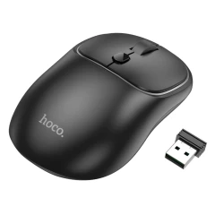 Mouse Fara Fir 2.4G, 1600 DPI - Hoco Royal (GM25) - Dark Night Black Negru