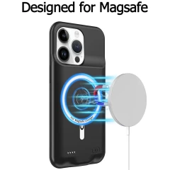 Husa pentru iPhone 15 cu Baterie de 7000mAh - Techsuit Power Pro MagSafe - Black Negru