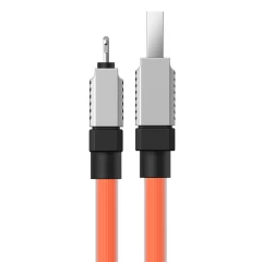Cablu de Date USB la Lightning Fast Charging, 2.4A, 2m - Baseus CoolPlay Series (CAKW000507) - Orange Portocaliu