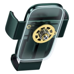 Suport de Masina pentru Telefon Grila Ventilatie - Baseus Metal Age II Gravity (SUJS000006) - Green Verde