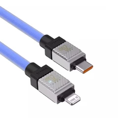 Cablu de Date USB-C la Lightning Fast Charging, 20W, 2m - Baseus CoolPlay Series (CAKW000103) - Blue Albastru