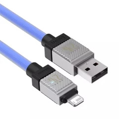 Cablu de Date USB la Lightning Fast Charging, 2.4A, 2m - Baseus CoolPlay Series (CAKW000503) - Blue Albastru