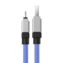 Cablu de Date USB la Lightning Fast Charging, 2.4A, 2m - Baseus CoolPlay Series (CAKW000503) - Blue Albastru