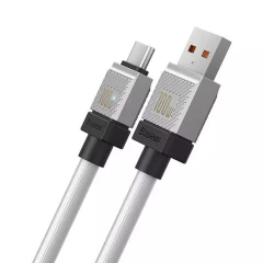 Cablu de Date USB la Type-C Super Fast Charging PD100W, 2m - Baseus CoolPlay Series (CAKW000702) - White Alb
