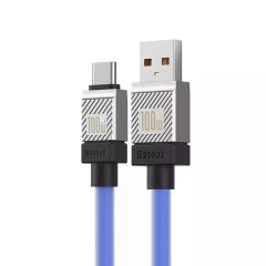 Cablu de Date USB la Type-C Super Fast Charging PD100W, 2m - Baseus CoolPlay Series (CAKW000703) - Blue Albastru