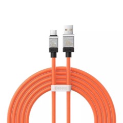 Cablu de Date USB to Type-C Super Fast Charging PD100W, 2m - Baseus CoolPlay Series (CAKW000707) - Orange
