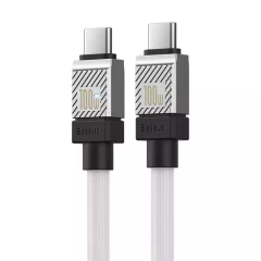 Cablu de Date Type-C la Type-C Super Fast Charging PD100W, 2m - Baseus CoolPlay Series (CAKW000302) - White Alb