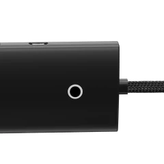Hub USB to 4x USB3.0, Type-C, 1m - Baseus Lite Series (WKQX030101) - Black Negru