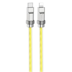 Cablu Type-C la Lightning 20W, 1m - Hoco Crystal (U113) - Gold