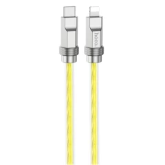 Cablu Type-C la Lightning 20W, 1m - Hoco Crystal (U113) - Gold Auriu