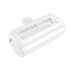 Baterie Externa USB-C, 5000mAh - Hoco Cool (J116) - White Alb