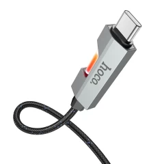 Cablu USB la Type-C, 1.2m - Hoco Regent Colorful (U123) - Black Negru