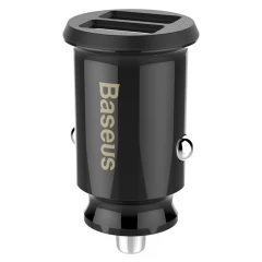 Incarcator Auto USB, 5V, 3.1A - Baseus Grain (CCALL-ML01) - Black Negru