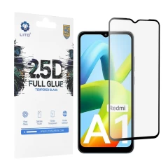 Folie pentru Xiaomi Redmi A1 / A1+ / A2 / A2+ - Lito 2.5D FullGlue Glass - Black Negru