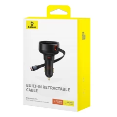 Incarcator Auto Type-C, Fast Charging, 60W + CabluType-C, 70cm - Baseus Enjoyment Pro (C00057802111-01) - Black Negru