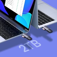 Cititor de carduri USB/Type-C 3.0 la MicroSD, SD - Baseus Lite Series (WKQX060113) - Gray Gri