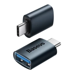 Adaptor Type-C to USB 3.2, 10 Gbps, cu OTG - Baseus Ingenuity Series (ZJJQ000003) - Blue Albastru