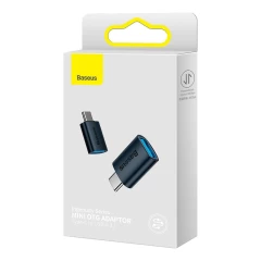 Adaptor Type-C to USB 3.2, 10 Gbps, cu OTG - Baseus Ingenuity Series (ZJJQ000003) - Blue Albastru