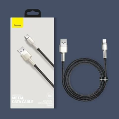 Cablu USB to Type-C, Super Fast Charging, 66W, 6A, 25cm - Baseus Cafule Series Metal (CAKF000001) - Black Negru